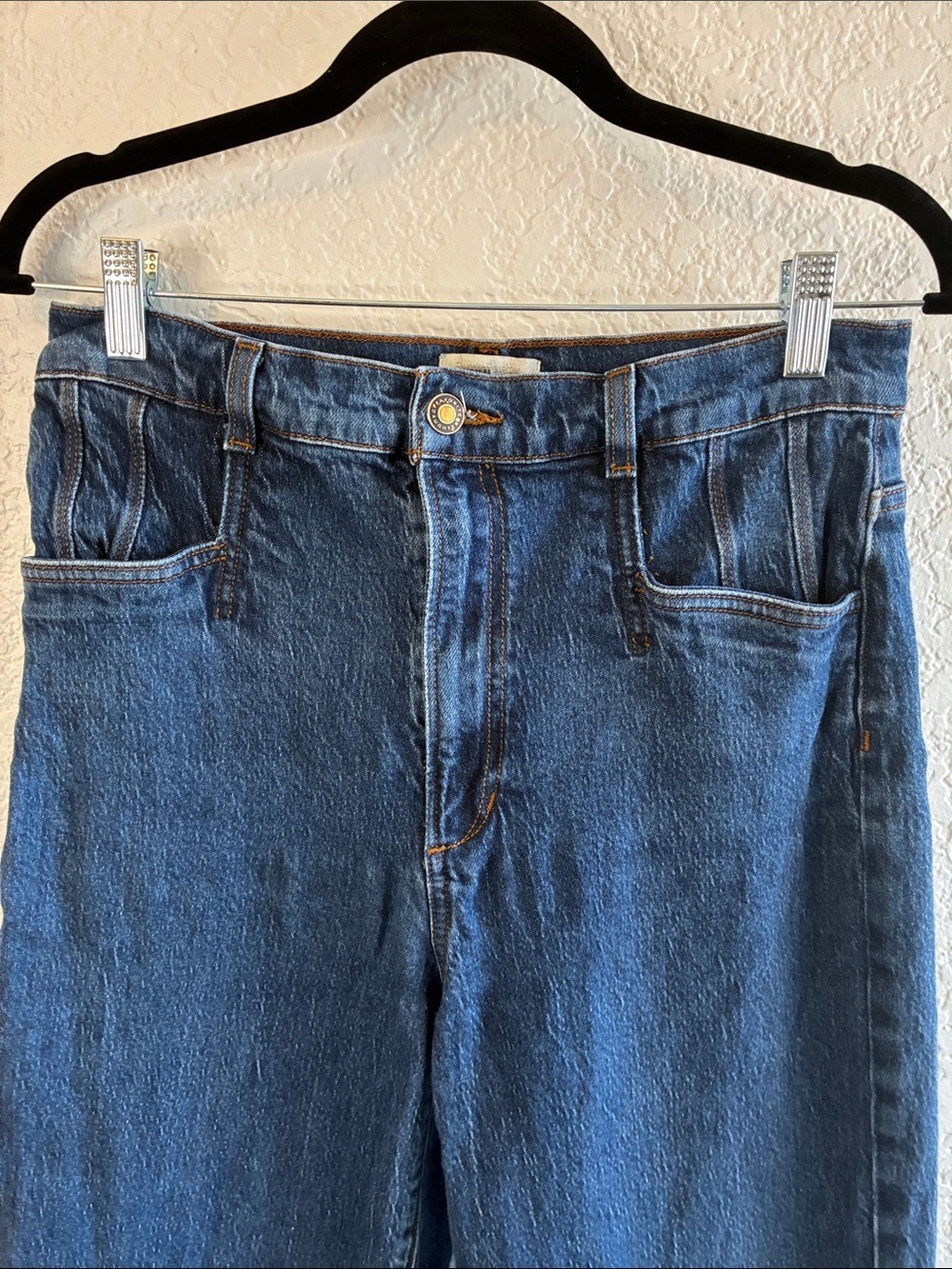 Favorite Daughter Jordie Jeans Super High Rise Wide Leg Dark Denim Wash 30 - Picture 5 of 12